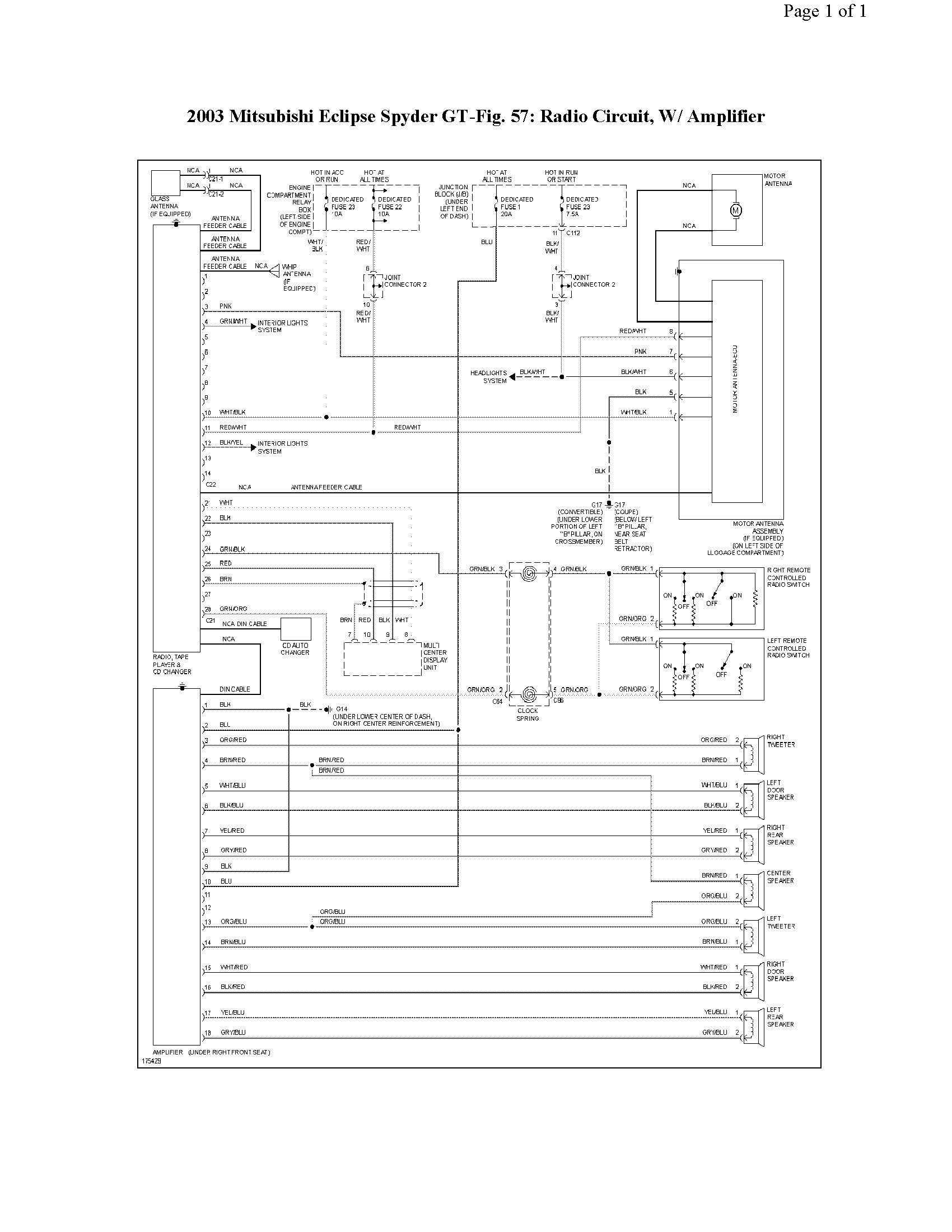 2002 Mitsubishi Eclipse Fuse Diagram