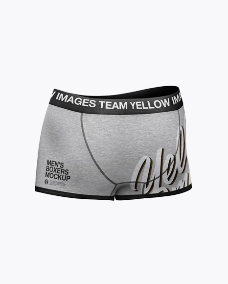 Download Melange Men's Boxer Briefs Mockup - Back Half Side View ...