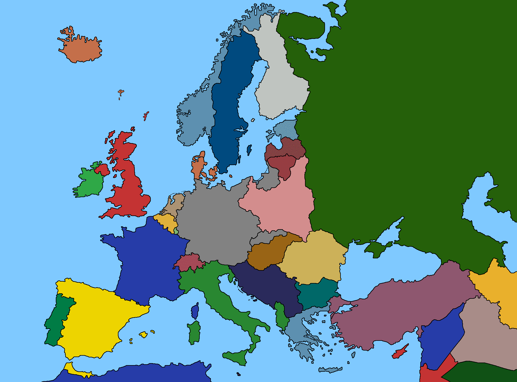 Map Of Europe 1939