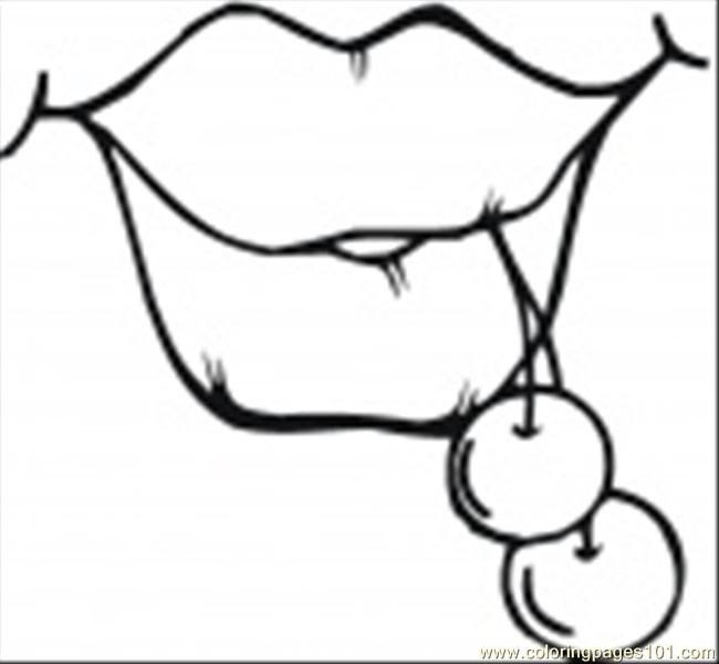 Lips Coloring Page