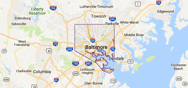 Baltimore City Map With Zip Codes