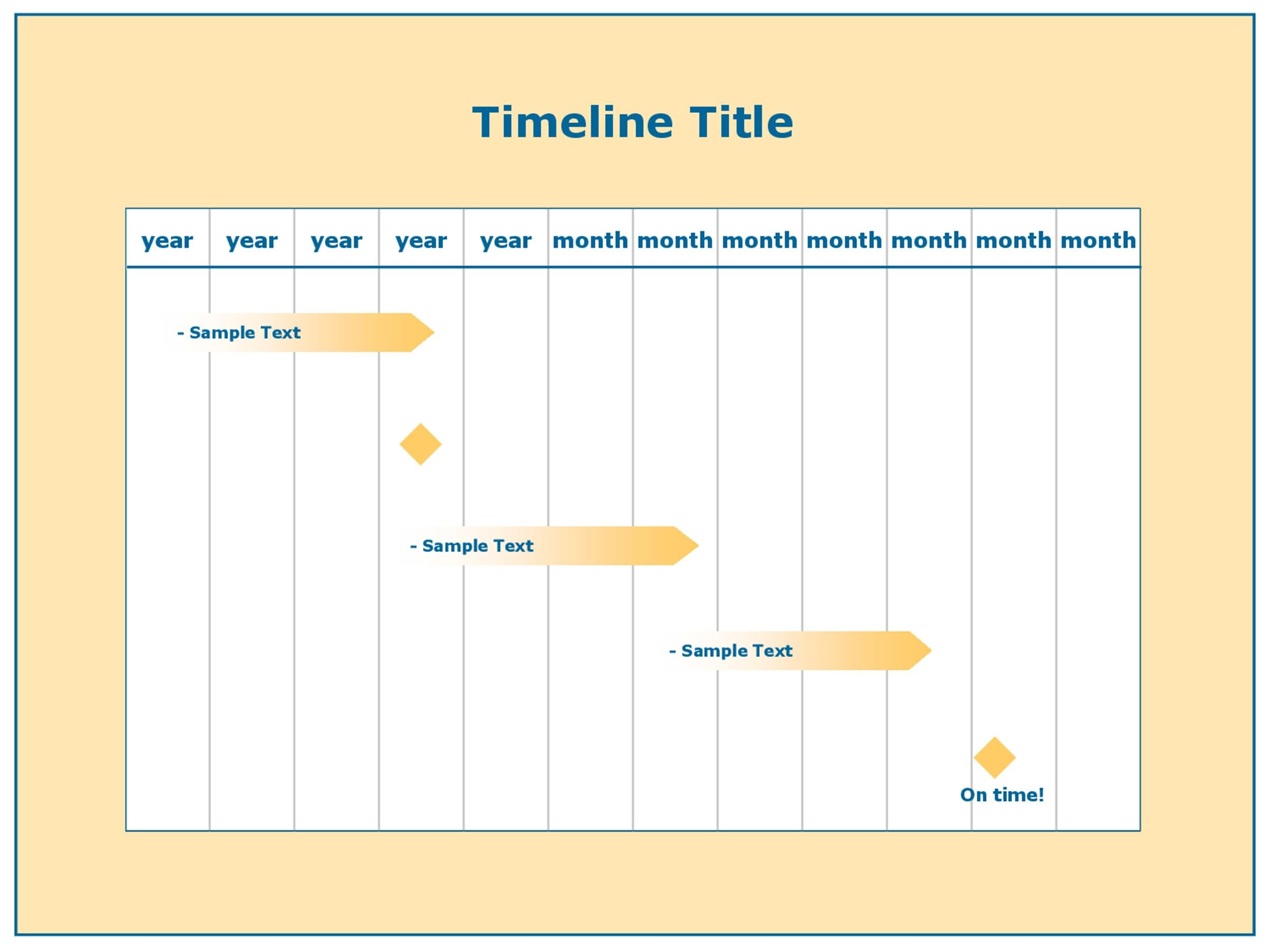 Sample Timeline In Word The Document Template