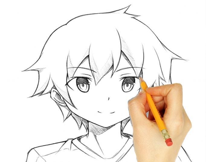 Cara Menggambar Anime Sketsa Gambar Anime Mudah - Contoh Sketsa Gambar