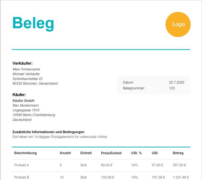 Ablehnung urlaub betrieblichen gründen vorlage: Buchungsbeleg vorlage excel