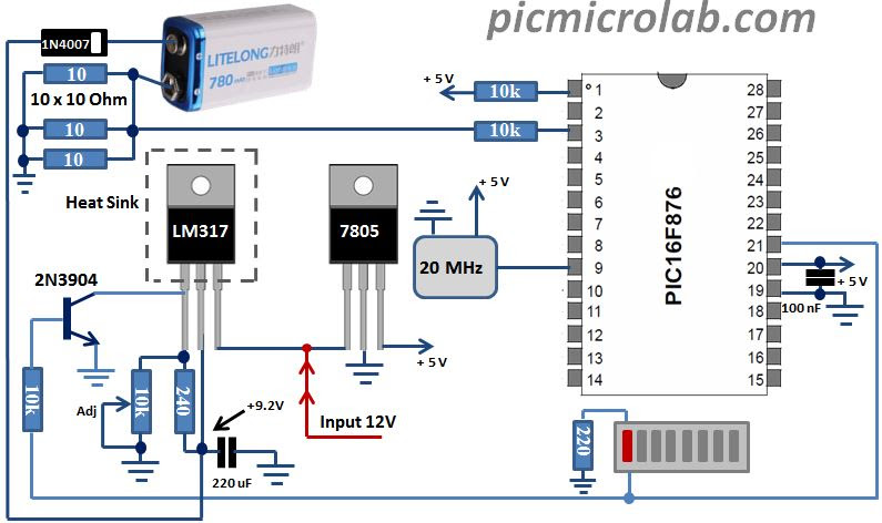 Soft Wiring  9 Volts Charger Diagram