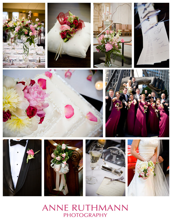 Pink & Burgundy Wedding Detail Inspiration Board