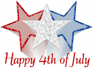 4th of July sparkling gif animation