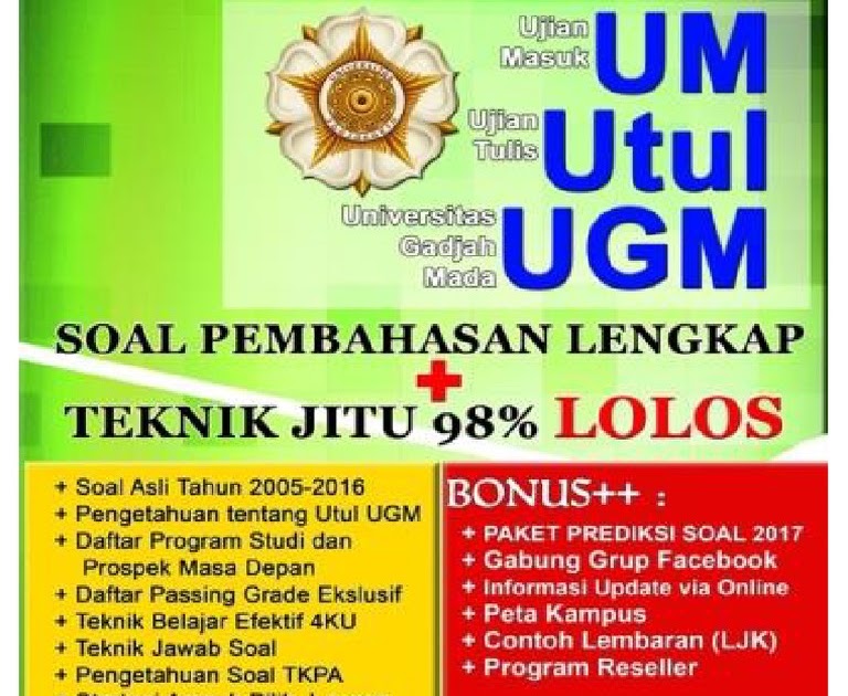 Soal dan pembahasan utul ugm 2016