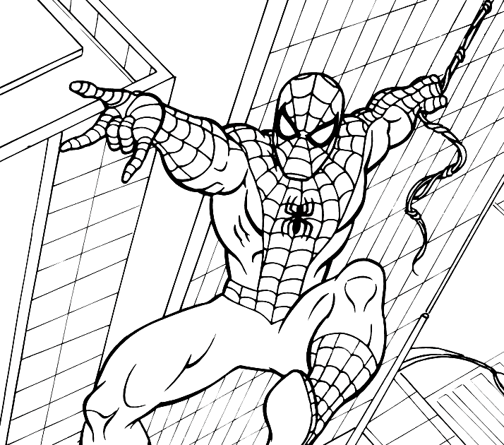 Supercoloring Spiderman - coloring pages