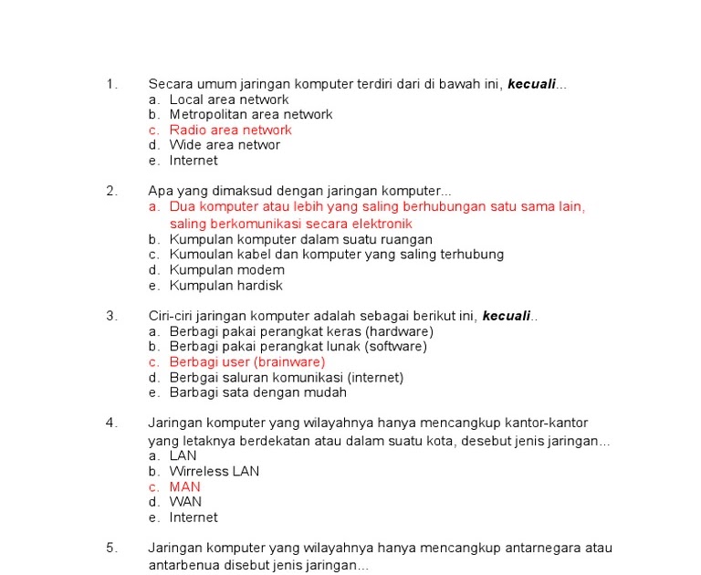 Latihan Soal Dan Jawaban Dasar Perakitan Komputer Kelas 10 - Serdadu Soal