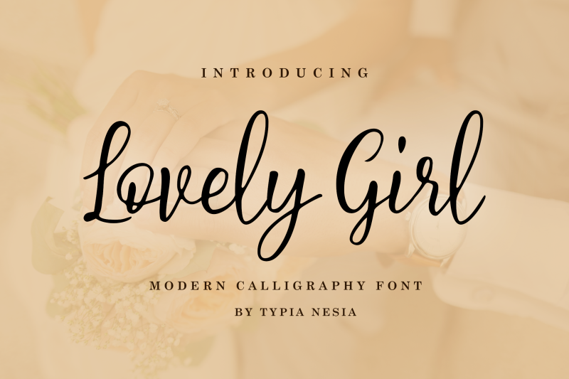 Download Lovely Girl Font Family From Typia Nesia