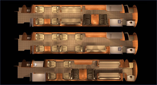 Citation X Interior Layout