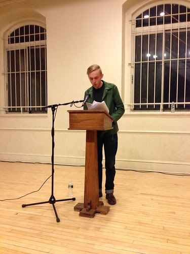 Andy Mister, who I read with at St. Mark's