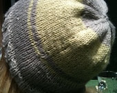 Gray and Yellow Knit Hat