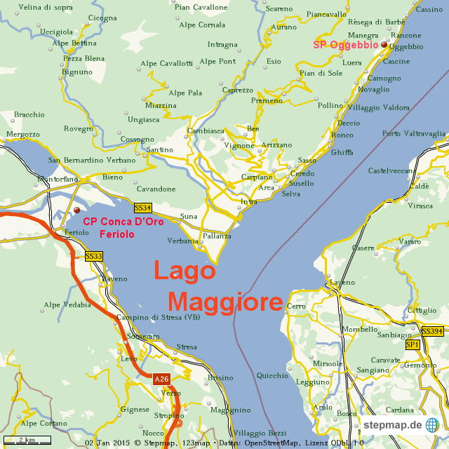 Karte Lago Maggiore