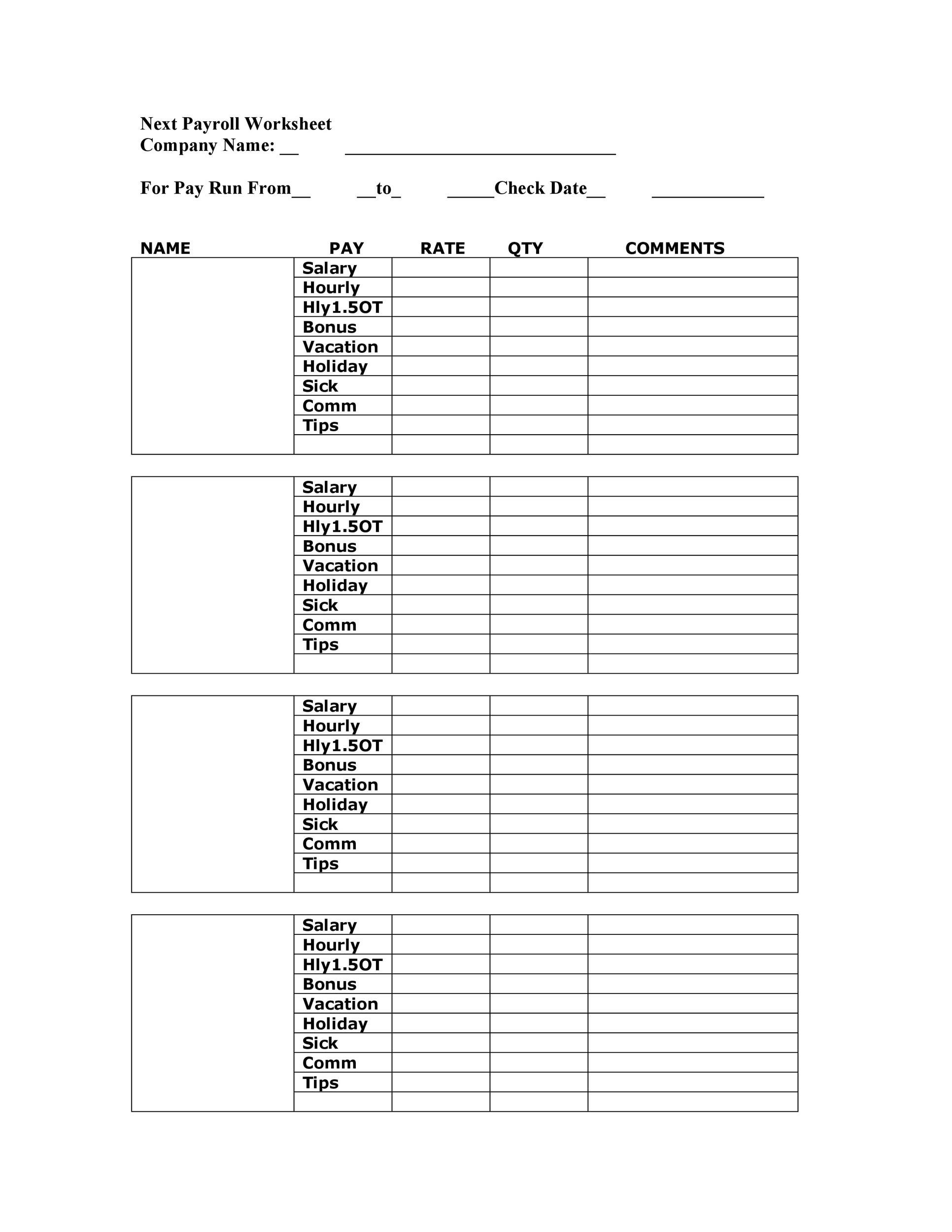 Salary Sheet Excel Template | Classles Democracy