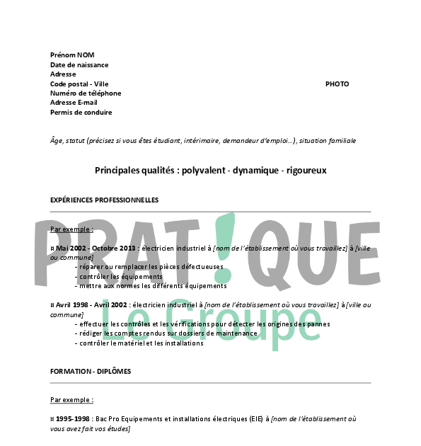 Lettre De Motivation Pour Electricien Industriel  YukiSasaki Carta
