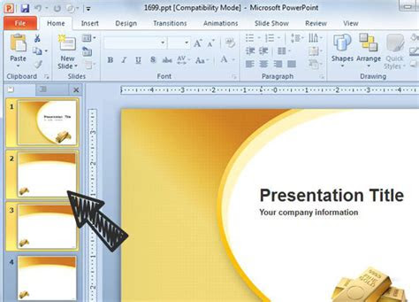 powerpoint copy design template to another presentation