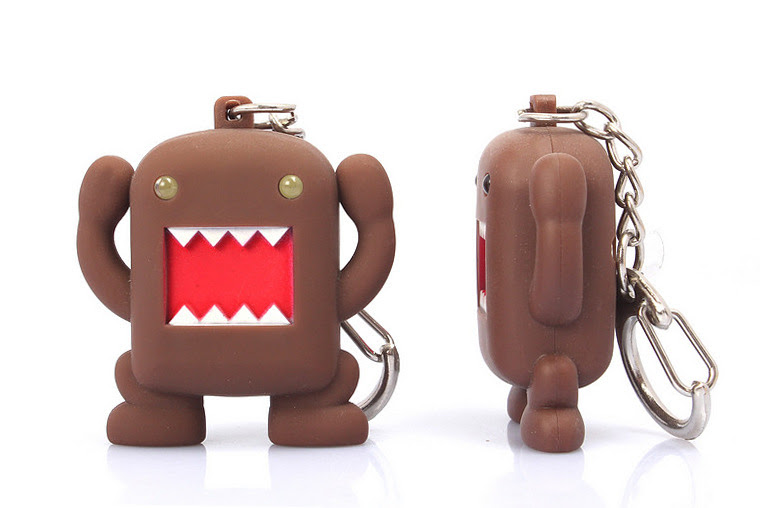 Hot Sale DoMo Kun Key Chain Led Keychain Cute Flashlight And Sound ...