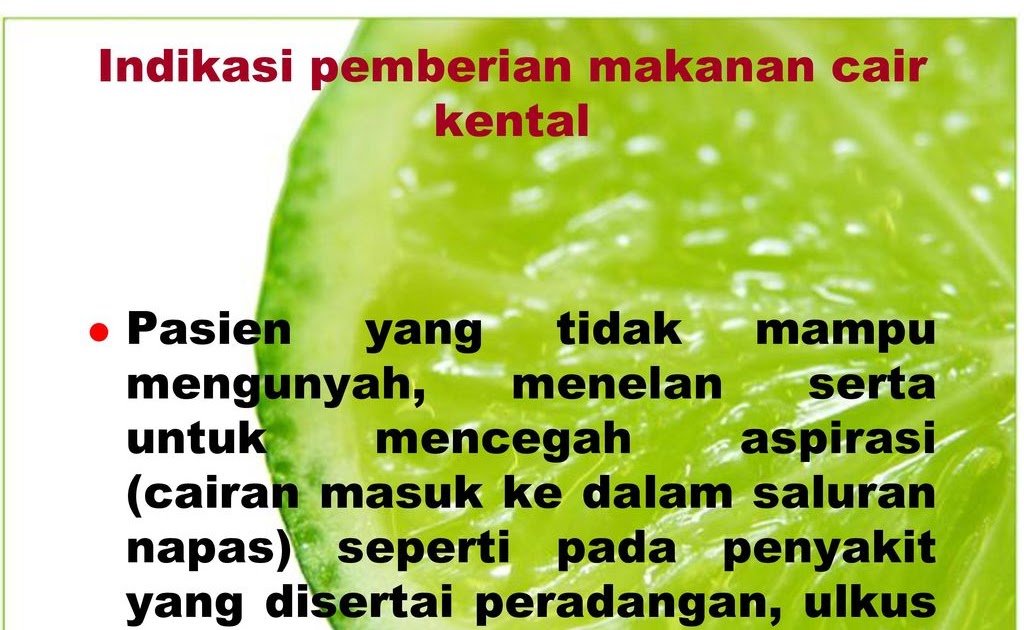 Makanan Cair Untuk Orang Sakit - Info Kesehatan