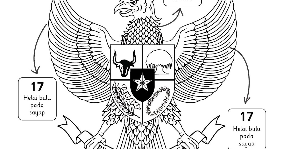 13 Cara Mewarnai Gambar Garuda Pancasila Gambar Mewarnai Hd