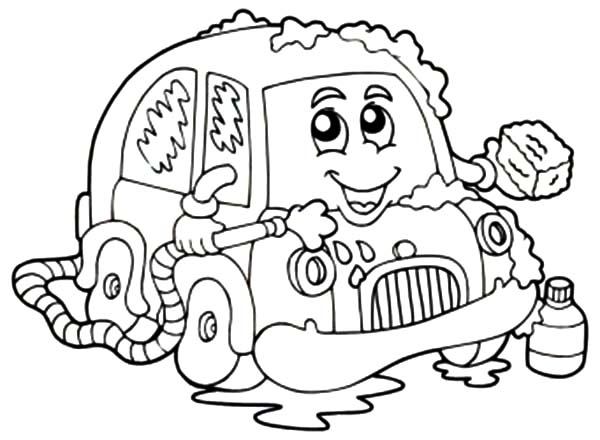 Car Wash Coloring Page Printable - coloring pages