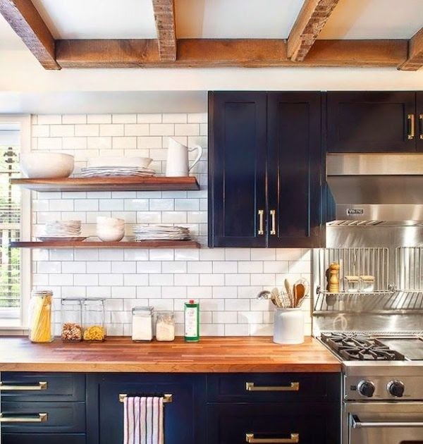 Navy Kitchen Cabinets Gold Hardware - Kitchen Ideas