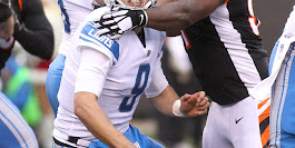 Lions quarterback Matthew Stafford (9) stands on the sidelines against the Bengals in the second half of the Lions' 26-17 loss on Sunday, Dec. 24, 2017, in Cincinnati. Aaron Doster USA TODAY Sports