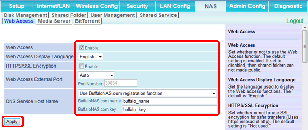 ventura99: Buffalo Nas Interface