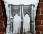 NEW - BROOKLYN BRIDGE Pillow 12 x 17 /joZIge