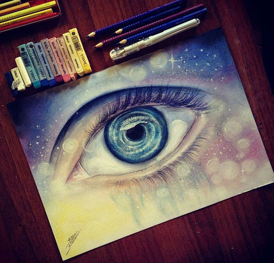 Eye pencil drawing by Ester R Eye pencil drawing by Ester R