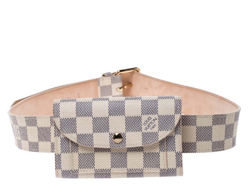 Monicea: Grey Checkered Louis Vuitton Belt