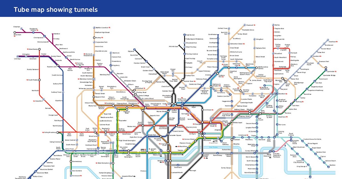 Clondoner92 Tfl Unveils Tube Map With Tunnels