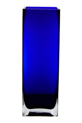 Vases Wholesale Square Vase Cobalt Blue Glass H 12 Open 4 X 4 6 Pcs Heavy And Thick Glass