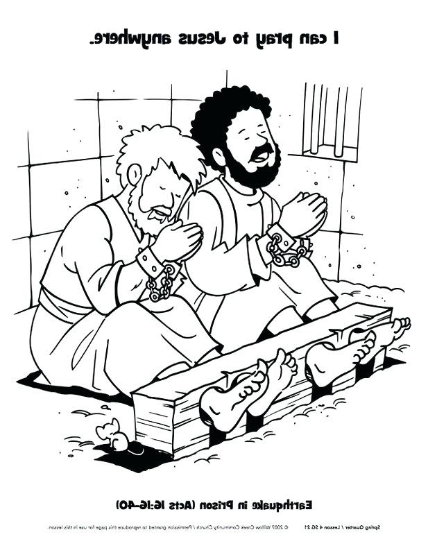 paul and silas childrens bible coloring pages