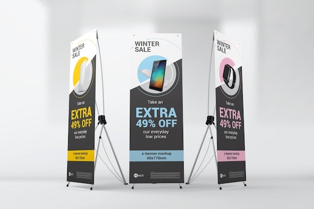 X Banner Mockup Psd Template