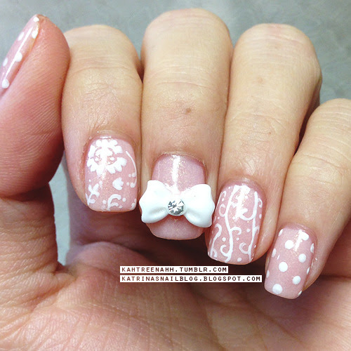 Katrina's Nail Blog: Not So Fuchsia + BPS Bow Mani;