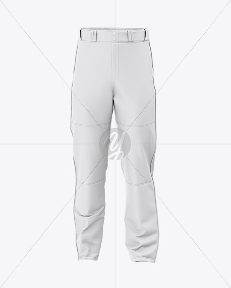 Download Download Fit Piped Baseball Pants - Front View PSD