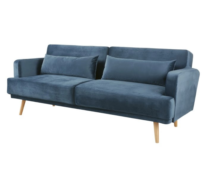 maisons du monde elvis three-seater sofa bed