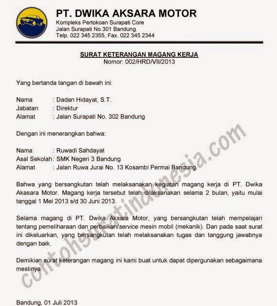 Contoh Surat Keterangan Usaha Untuk Kur Bri 2021