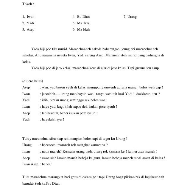 Dialog Bahasa Jawa 4 Orang Singkat Dengan