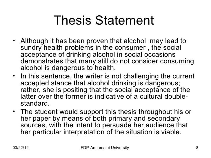 how to write thesis statements for research