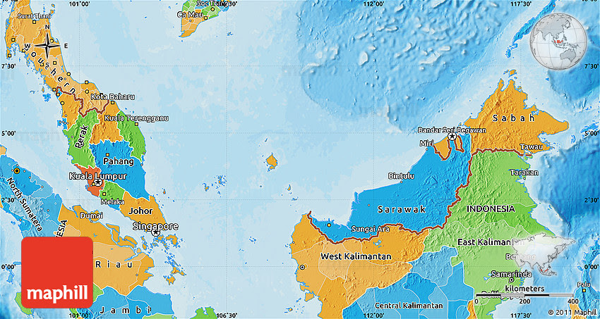 Malaysia Political Map Zip Code Map