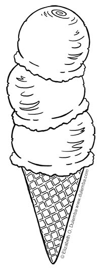 dulemba: Coloring Page Tuesday - Ice Cream Cone