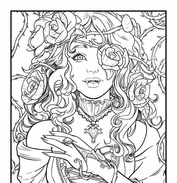 Coloring Pages For Adults Vampire - Coloring Pages