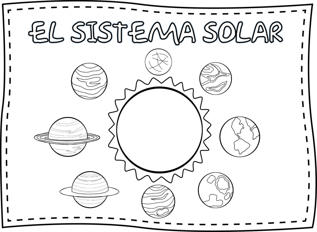 Sistema Solar Para Ninos Colorear