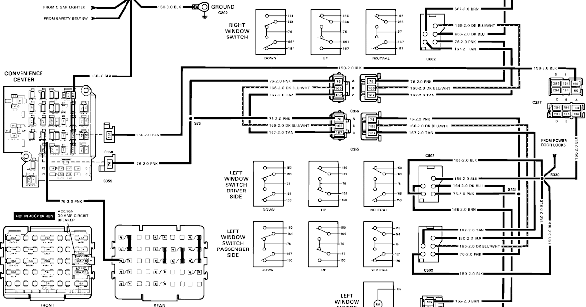 1989 Chevrolet G20 Fuse Box Diagram