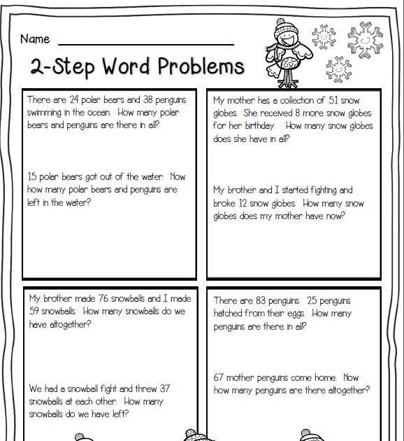 Multiple Step Addition And Subtraction Word Problems Worksheets