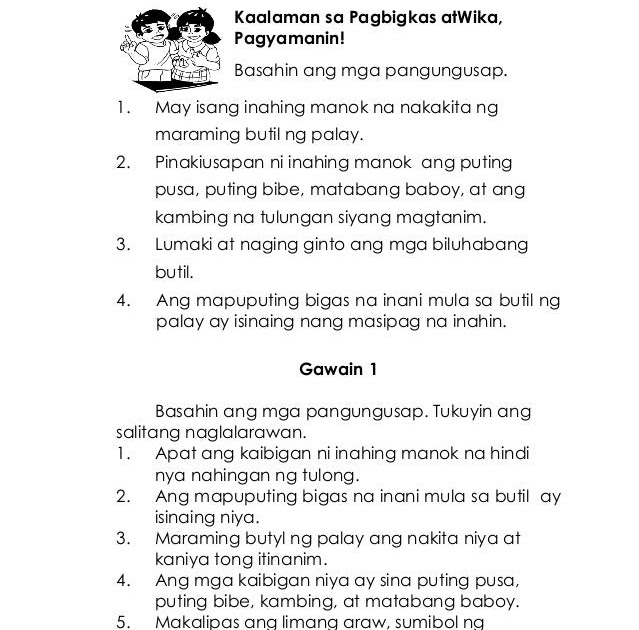 7 Pangungusap O Parirala Worksheet For Grade 2