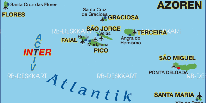 Azoren Weltkarte | Landkarte